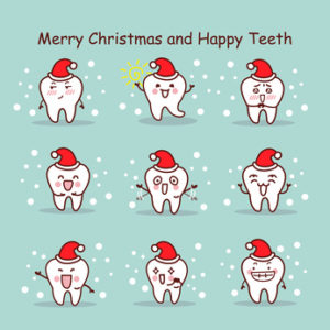 merry christmas and happy teeth, great for your design